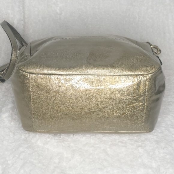 COACH | Metallic Gold TRIBECA Tote Bag w/Shoulder  Strap - Picture 7 of 13
